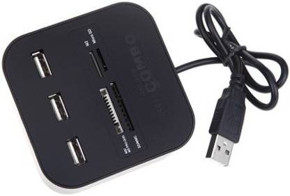 Q3 USB Hub 3 Port + All in One Card Reader