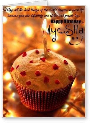 Lolprint Happy Birthday Ayesha Greeting Card