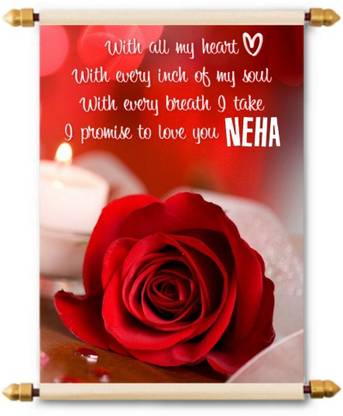 Lolprint I Love You Neha Scroll Greeting Card