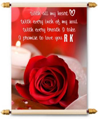 Lolprint I Love You R K Scroll Greeting Card