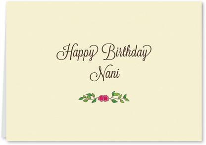 Flutterpost Birthday 'Love You Nani' Greeting Card