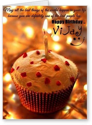 Lolprint Happy Birthday Vijay Greeting Card