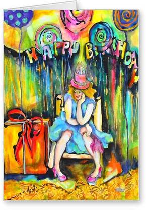 Lolprint Happy Birthday Art Greeting Card