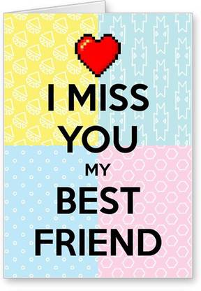 Lolprint Miss You Friendship Day Greeting Card