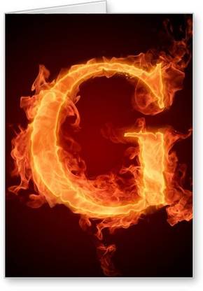 Lolprint G Alphabet Letter Name Greeting Card