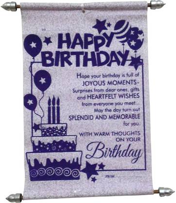 Natali Traders Birthday Scroll Card - Greeting Card