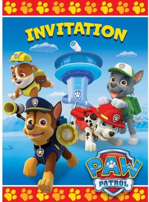 UNIQUE PAW Patrol Invitations Invitation Card