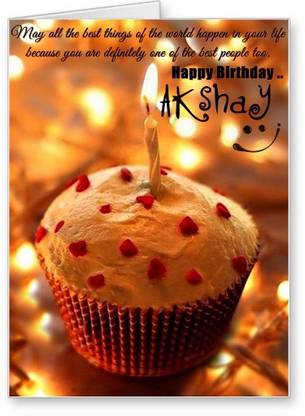 Lolprint Happy Birthday Akshay Greeting Card