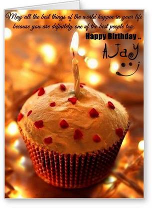 Lolprint Happy Birthday Ajay Greeting Card
