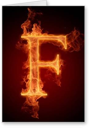 Lolprint F Alphabet Letter Name Greeting Card