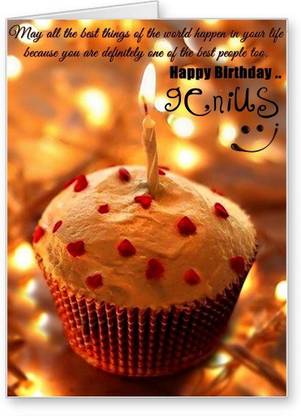 Lolprint Happy Birthday Genius Greeting Card