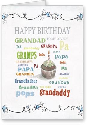 Lolprint Happy Birthday Grandad Greeting Card