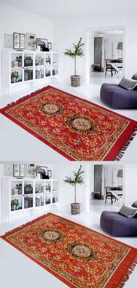 FURNISHINGLAND Multicolor Polyester Carpet