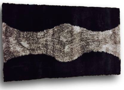 All Together India Silver, Black Nylon, Cotton Wool Blend, Cotton Polyester Blend Carpet