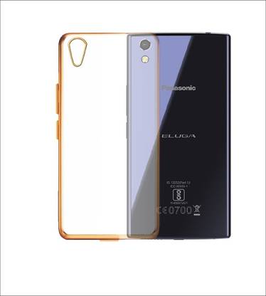 CASE CREATION Back Cover for Panasonic Eluga Turbo Ultra Thin Perfect Fitting Premium Imported High quality 0.3mm Crystal Clear Totu Silicone Transparent Flexible Soft Golden Border Corner protection with TPU Slim Back Case Back Cover