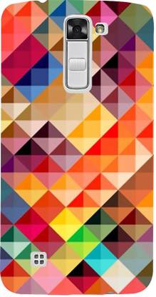FUSON Back Cover for LG K10 K420N K430DS K430DSF K430DSY, LG K10 Dual SIM, LG K10 K10 Abstract Background Colorful Triangle 3D D1685