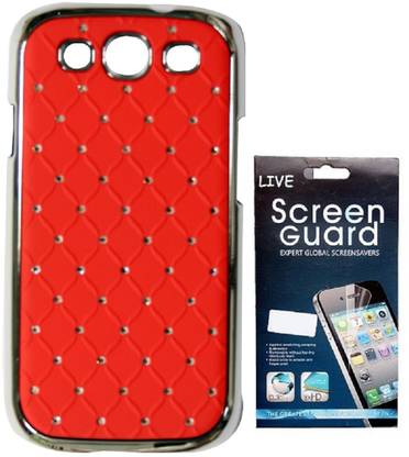 Blue Rock Case for Samsung Galaxy S3 i9300 (Red) with Screen Protector Accessory Combo
