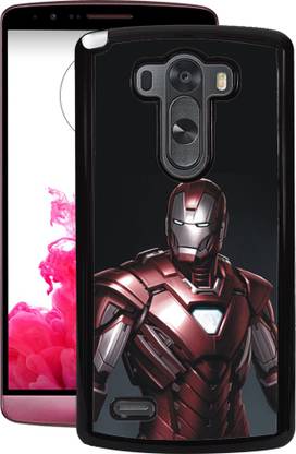 FUSON Back Cover for LG G3 D855, LG G3 D850, LG G3 D851, LG G3 Iron Man Metallic Insert Back Case Cover for LG G3 - D2567