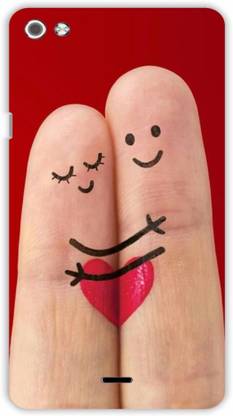 CRAZY BETA Back Cover for LOVING FINGERS design Micromax SILVER 5 Q450