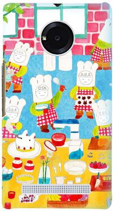 PrintVisa Back Cover for Micromax Yuphoria YU5010 Animated Chefs Baking Cake