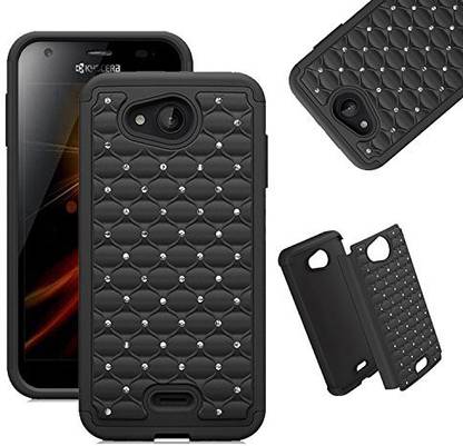 Allmet Back Cover for Kyocera Hydro Wave Case, Allmet [] Premium Bling Rhineston Armor Dazzling Diamond Hybrid Silicone Hard Stars Cell Phone Case Cover for Kyocera Hydro Wave C6740 (Metro Pcs/T-Mobile)