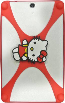 Corcepts Back Cover for Designer Shockproof Back Hello Kitty Cartoon Back Cover Case Silicon 3D FOR iBall Slide Q40i Tablet (WiFi+8GB) (Red)