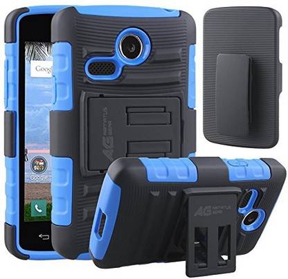 Armatus Gear Back Cover for LG Sunrise Case, LG Lucky Case - Armatus Gear (TM) Tactical Hybrid Armor Case Holster Combo Dual Layer Protector with Kickstand For NET10 LG Sunrise L15G and TRACFONE LG Lucky L16C