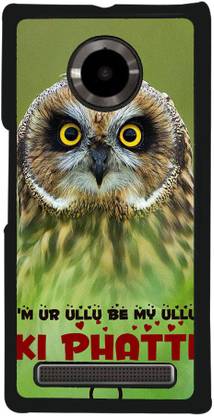 99Sublimation Back Cover for Yu Yuphoria, Micromax Yuphoria YU5010 YUYuphoria I am Your Ullu Ki Phatti 2D BLACK D2808