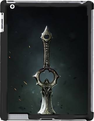 99Sublimation Back Cover for Apple iPad 3 (3rd Gen) iPad3 Drow Long Knife 2D BLACK D3130