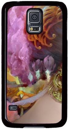 Magic Cases Back Cover for Samsung Galaxy S5 Design of girl look profile earrings hair flowers