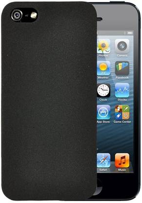 NSStuff Back Cover for Full Body SandStone Apple Iphone 5 Case: Matte Slim Soft Full Body Back Cover For Iphone 5 & 5s [Sandstone Black Color]