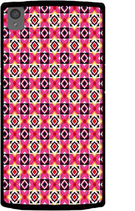 Printmasti Back Cover for One Plus X, One PlusX OnePlusX Red & Purple Check Pattern 2D D2015