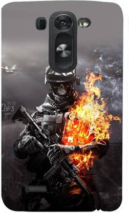 Printtech Back Cover for LG G3 Beat, LG G3 Vigor, LG G3s, LG g3s Dual LGG3BEAT Fire Man 3D