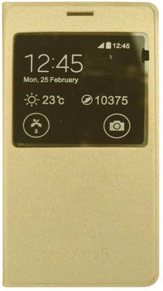 COVERNEW Flip Cover for Samsung Galaxy J5 COVERNEW Flip Cover for Samsung Galaxy J5 - Golden