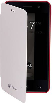 Coverage Flip Cover for Micromax Unit 2 A106 CRFlipmicA106Wht