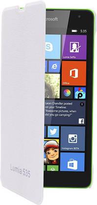 Coverage Flip Cover for Microsoft Lumia 535 Coverage Flip Cover For MicroSoft Lumia 535 - White