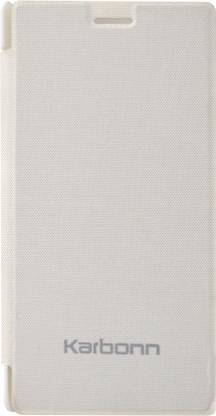 Coverage Flip Cover for Karbonn Titanium Octane Coverage Flip Coverfor Karbonn Titanium Octane - White