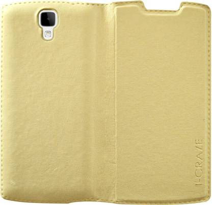 Coverage Flip Cover for Intex Aqua Craze Coverage Flip Cover for Intex Aqua Craze - Golden