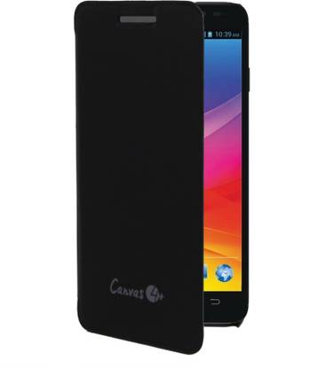 Coverage Flip Cover for Micromax Canvas 4 Plus A315 Coverage flip cover for Micromax Canvas 4 Plus A315 - Black