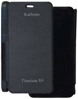 Coverage Flip Cover for Karbonn Titanium S9 Coverage Flip Cover Karbonn Titanium S9 -Black