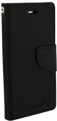 Goospery Flip Cover for Sony Xperia C C2305 Mercury Goospery Wallet Case for Sony Xperia C C2305 (All Black)