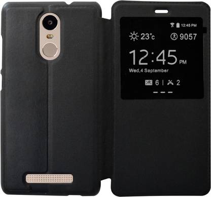 Coverage Flip Cover for Mi Redmi Note 3 Coverage Flip Cover for Xiaomi Redmi Note 3 - Black