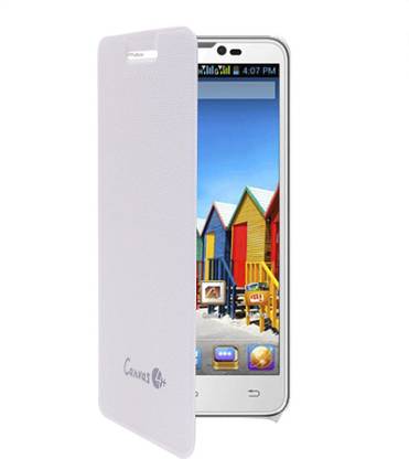 Coverage Flip Cover for Micromax Canvas 4 Plus A315 Coverage Flip Cover For Micromax Canvas 4 Plus A315 - White