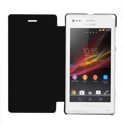 Coverage Flip Cover for Sony Xperia C Coverage Flip Cover for Sony Xperia C - Black