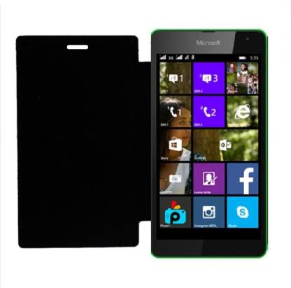 Coverage Flip Cover for Microsoft Lumia 535 KEFlipMicsoftLumai535Blk