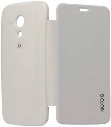 Canvas Flip Cover for Motorola Moto G (2nd Generation)