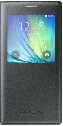 TECHSHARP Flip Cover for Samsung Galaxy On7 TECHSHARP window flip for Samsung Galaxy On 7 (Black)