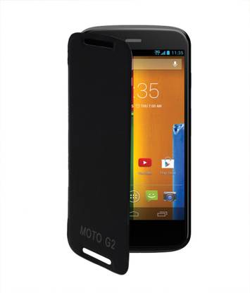 Coverage Flip Cover for Motorola Moto G (2nd Generation) Coverage Flip Cover for Motorola moto G2 - Black