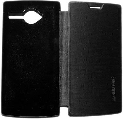 RDcase Flip Cover for Karbonn Titanium High 2 S203 rDcase Flip Cover For Karbonn Titanium High 2 S203-Black
