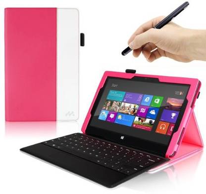 Manvex Keyboard Case for Microsoft Surface RT Leather Case for the Microsoft Surface RT Tablet Stand with Stylus Holder